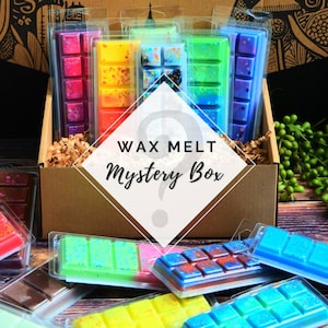 Wax Melt Mystery Box | Variety of Sizes and Scents | Natural Wax Melt Snap Bars & Scoopables