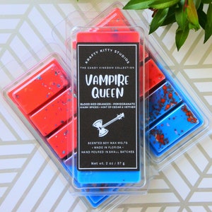 Vampire Queen | Blood Oranges, Pomegranate, Warm Spices, Hint of Cedar & Vetiver | Natural Soy Wax Melt Snap Bar | Candy Kingdom Collection
