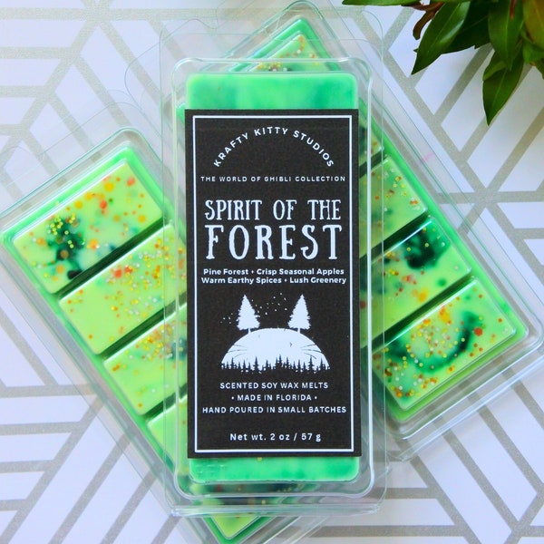 Spirit of the Forest | Woody Pine Forest, Seasonal Apples, Earthy Spices & Greenery | Natural Soy Wax Melt Snap Bar