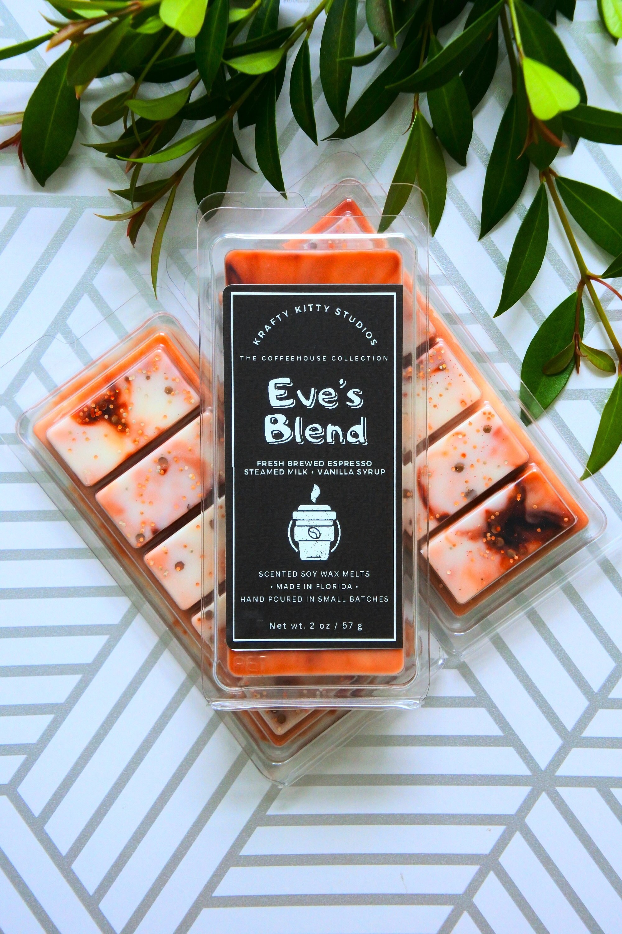Eve’s Blend: Fresh Brewed Espresso, Steamed Milk, Vanilla Syrup | Soy Wax Melt Snap Bar