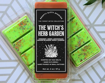 Witch’s Herb Garden: Greenery, Herbs, Lemongrass, Orange Blossoms, Moss & Jasmine | Soy Wax Melt