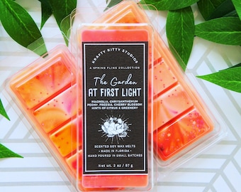 The Garden at First Light: Magnolia, Chrysanthemum, Freesia, Cherry Blossom, Peony, Hints of Greenery & Citrus | Spring Soy Wax Melt