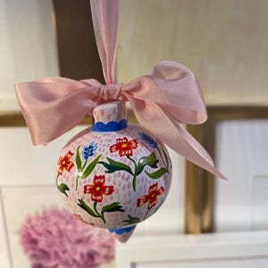 Handpainted Floral Bauble