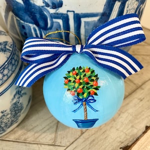 Hand Painted Topiary Ornament