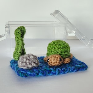 Turtle Desk Pet Buddy / Handmade Crochet Plush / Teacher Class Pet / Gift for Roommate