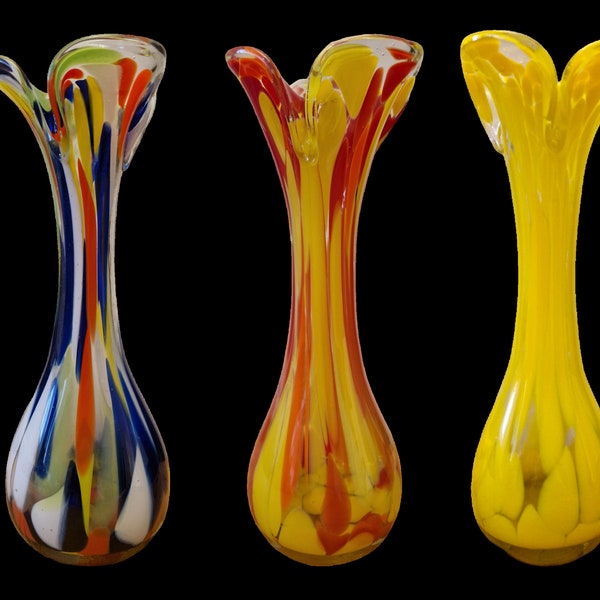 Vintage Glasvase Vase Murano Stil 60er Jahr/Mid Century Vase