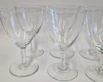 Dessert glasses vintage wine glasses with floral engraving