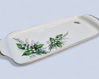 Plate serving plate Tirschenreuth Bavaria with lily of the valley