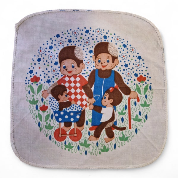 Vintage Taschentuch für Kinder Monchhichi