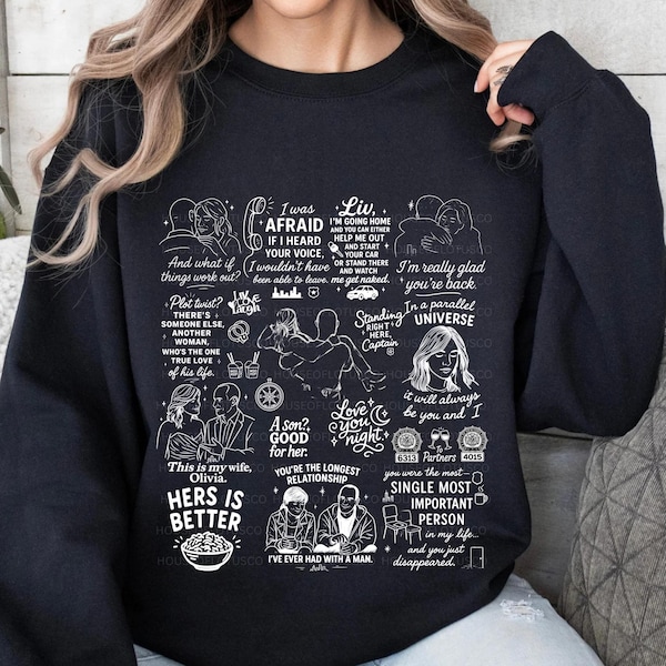 Elliot and Olivia Quotes Sweatshirt, SVU Law and Order Inspired Bensler Crewneck