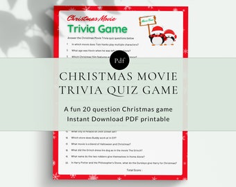 Christmas Movie Trivia Game, Christmas Movie Quiz, Christmas Film Trivia, Family Christmas Games, Christmas Party Games, Family Activities