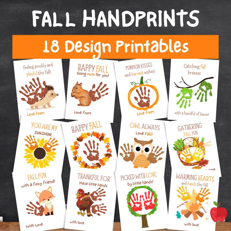 Fall Handprint Crafts, Fall Preschool Activity, Toddler Activity Fall ...