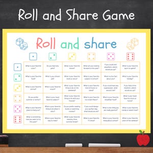 Roll- und Erzählspiel, Würfelbrecher für Kinder, Eisbrecher-Fragen für die Schule, Lehrerressourcen, Würfelspiel, Lernspielklasse kennen