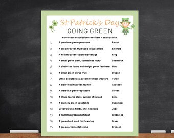 St Patricks Day Puzzle Game, Classroom Party Activity Puzzle (PDF Printable)