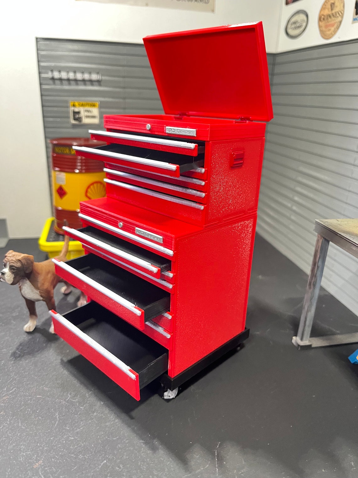 1/10 Scale Model 3d Printed Garage 8 Drawer Tool Cabinet With 6 Drawer ...