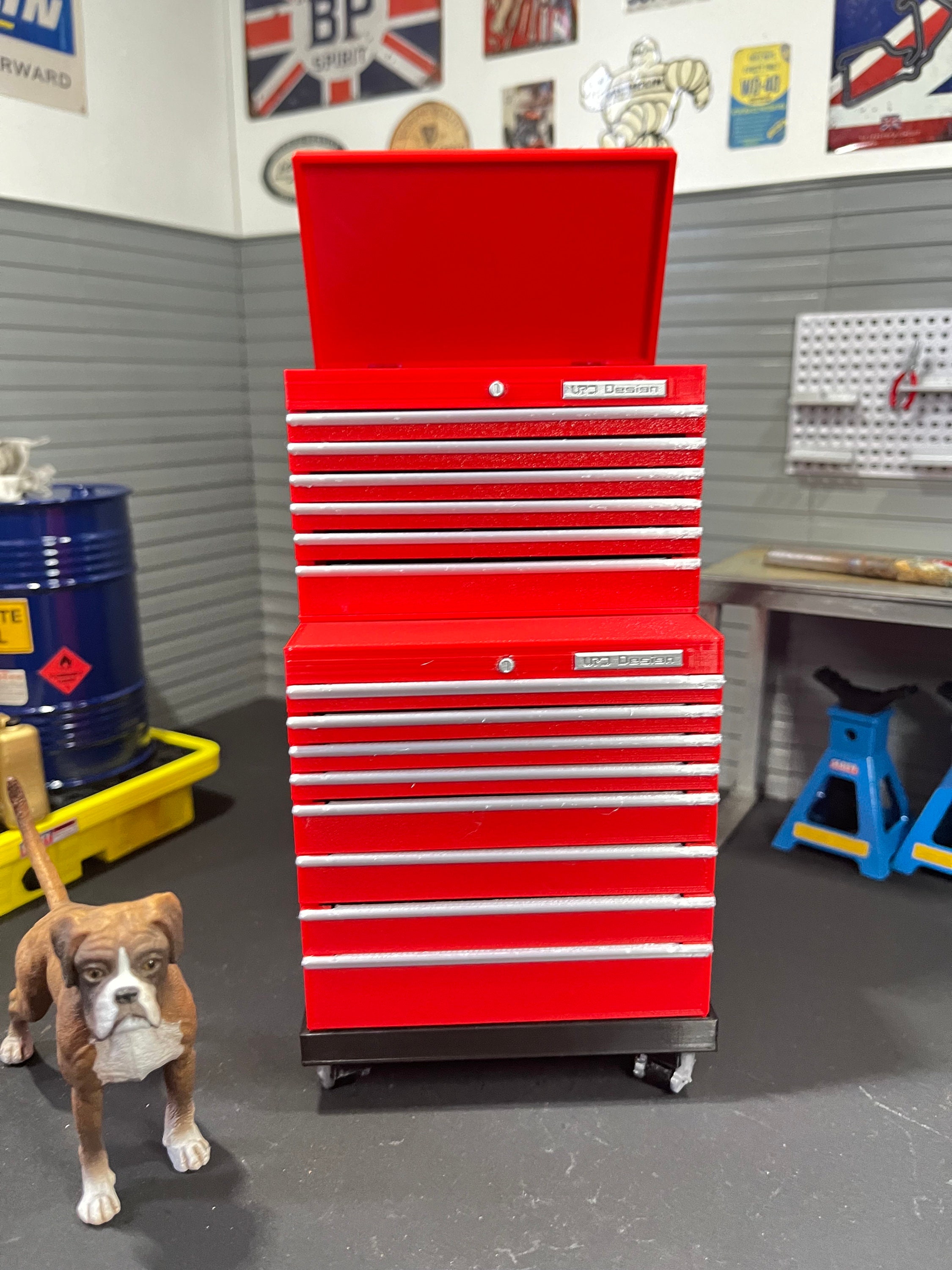1/10 Scale Model 3d Printed Garage 8 Drawer Tool Cabinet With 6 Drawer ...