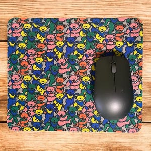 Grateful Dead Mousepad – Jerry Garcia, Steal Your Face, Dancing Bears – Psychedelic Desk Mat – Deadhead Gift – Office Accessories