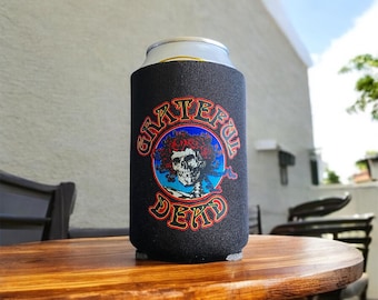 Aislante para latas Bertha de Grateful Dead. Jerry García. Nevera portátil. Funda para cerveza Dead.