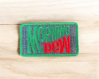 Grateful Dead Patch – Morning Dew Song Inspired Embroidered Iron-On / Sew-On Phan Patch – Deadhead Gift. Upcycled From Jean Denim