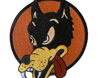 Grateful Dead Dire Wolf Patch – 4"x3.5" Iron-On or Sew-On Embroidered Patch – Deadhead Patch for Jackets, Vests, Bags & More