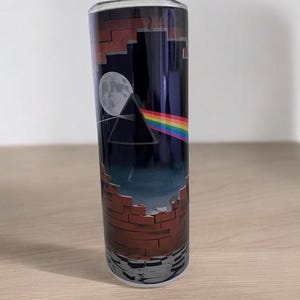 Pink Floyd Tumbler 20oz – Dark Side of the Moon & The Wall – Band Fan Gift – Rock Music Drinkware – Stainless Steel Travel Mug