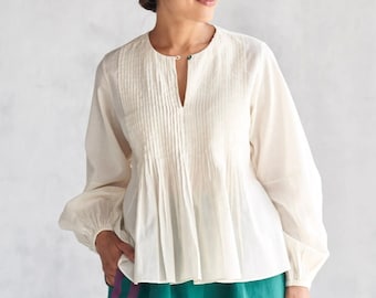 Top de algodón blanco, Top de algodón de verano, Ropa de algodón de talla grande para mujer