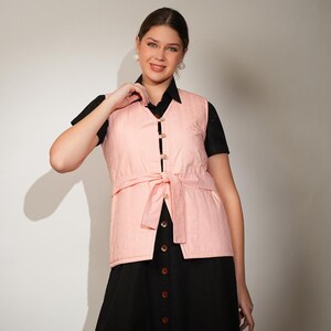 Gesteppte Leinenweste, 100% Leinen Weste, Winterkleidung, gesteppte Kleidung, Leinenweste Frauen, Leinenkleidung, Leinenoberteil Leinenkleidung in Übergröße