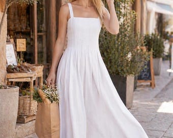 Linen Maxi Dress, White Linen Dress, Summer Maxi Dress, Short Sleeve Linen Dress, Linen Dress With Pockets, Classic Linen Dress Plus Size - Etsy Linen Maxi Dress, White Linen Dress, Summer Maxi Dress, Short Sleeve Linen Dress, Linen Dress With Pockets, Classic Linen Dress Plus Size - Etsy