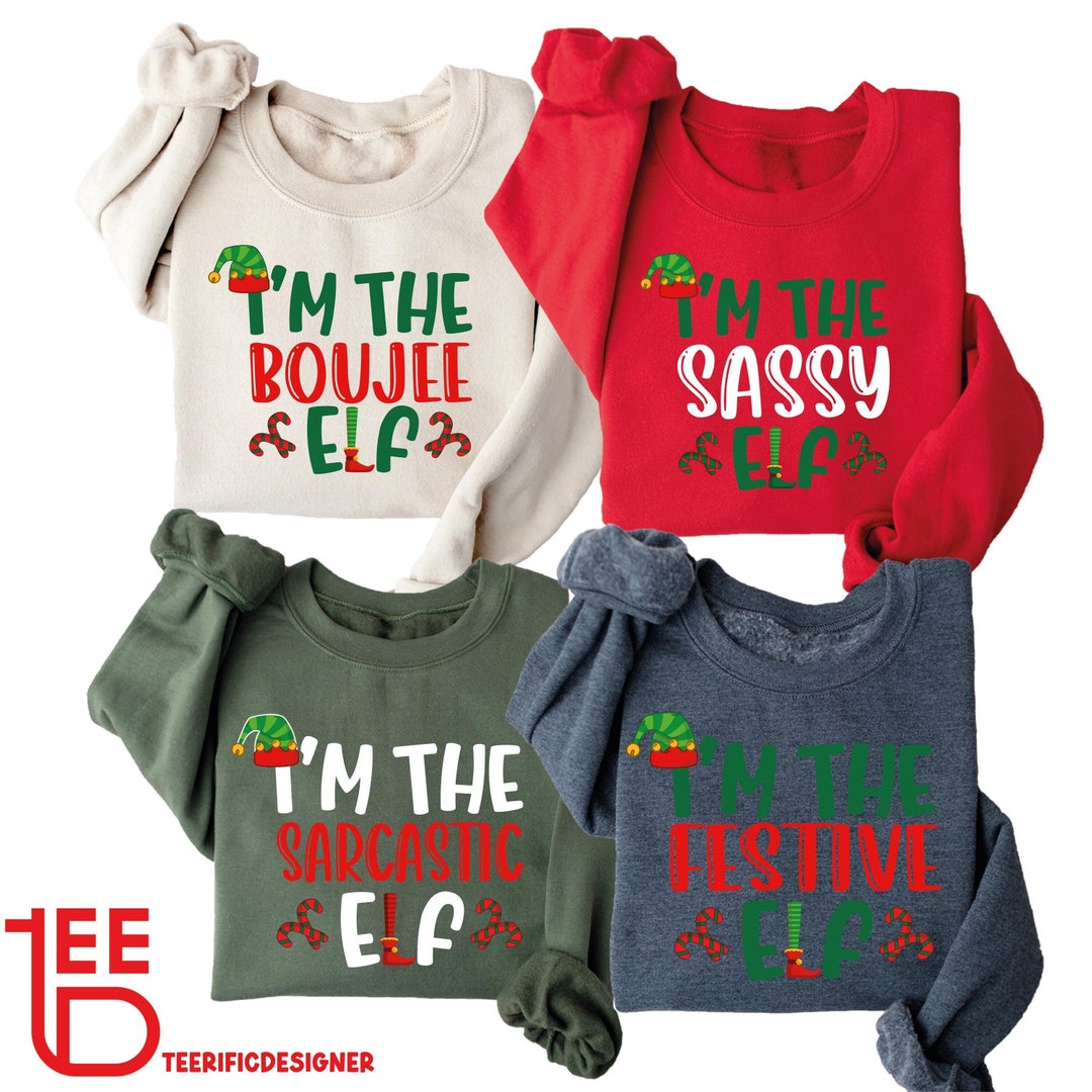 Personalized Elf Long Sleeve, Christmas Pajamas, Matching Family ...