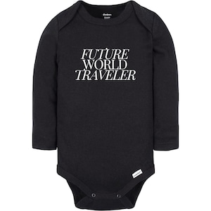 Future World Traveler Infant Onesie, gift for new parent, baby shower gift, travel gift, infant clothing.
