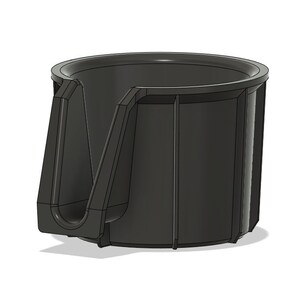 May include: Black plastic cup holder with a built-in clip for attaching to a surface.