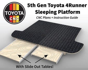 4Runner Sleeping Platform CNC Files - DXF & PDF Guide | Slide-Out Tables | Elevated 4Runner Camping | 2014-2023 5th Gen Compatible