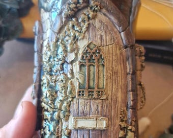 Large Ceramic Handmade Fairytale Cottage Forest Door Coffee Mug  - 12 fl oz / 350ml