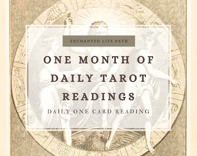 Featured listing image: One Month of Daily Tarot Readings One Card Daily 31 Days Order Anytime