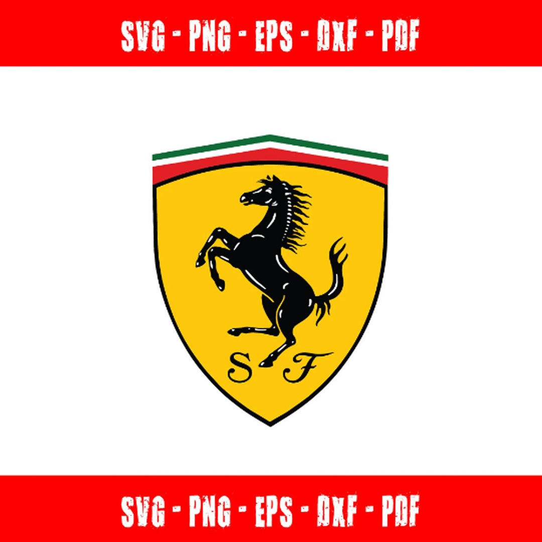 Ferrari Color Car Logo Png Pdf Eps Dxf Svg Cricut Cut - Etsy Australia