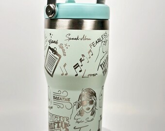 Taylor Swift 30oz Stanley Tumbler Iceflow Custom Engraved