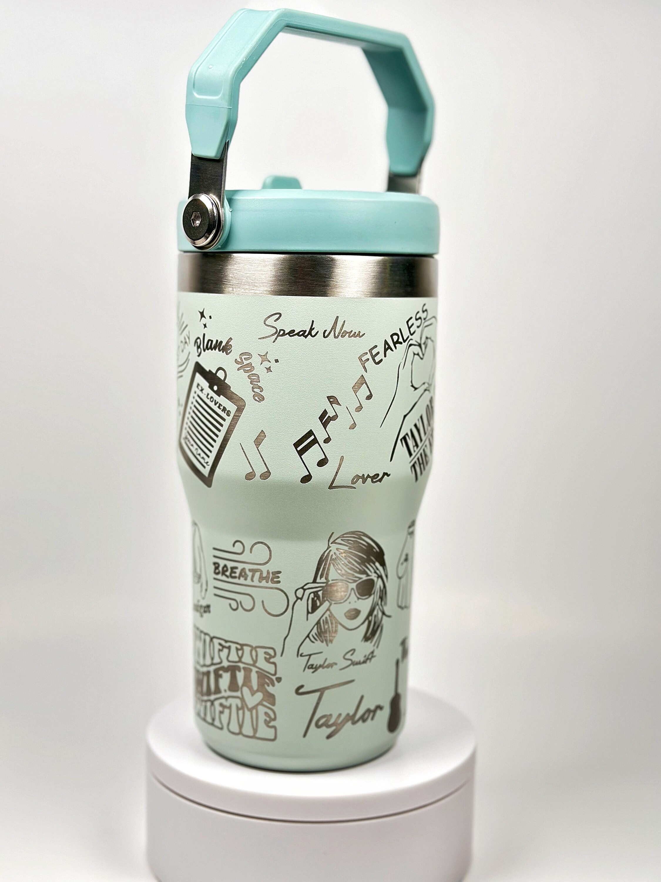 Personalized Taylor Swift Inspired Water Bottle with Name