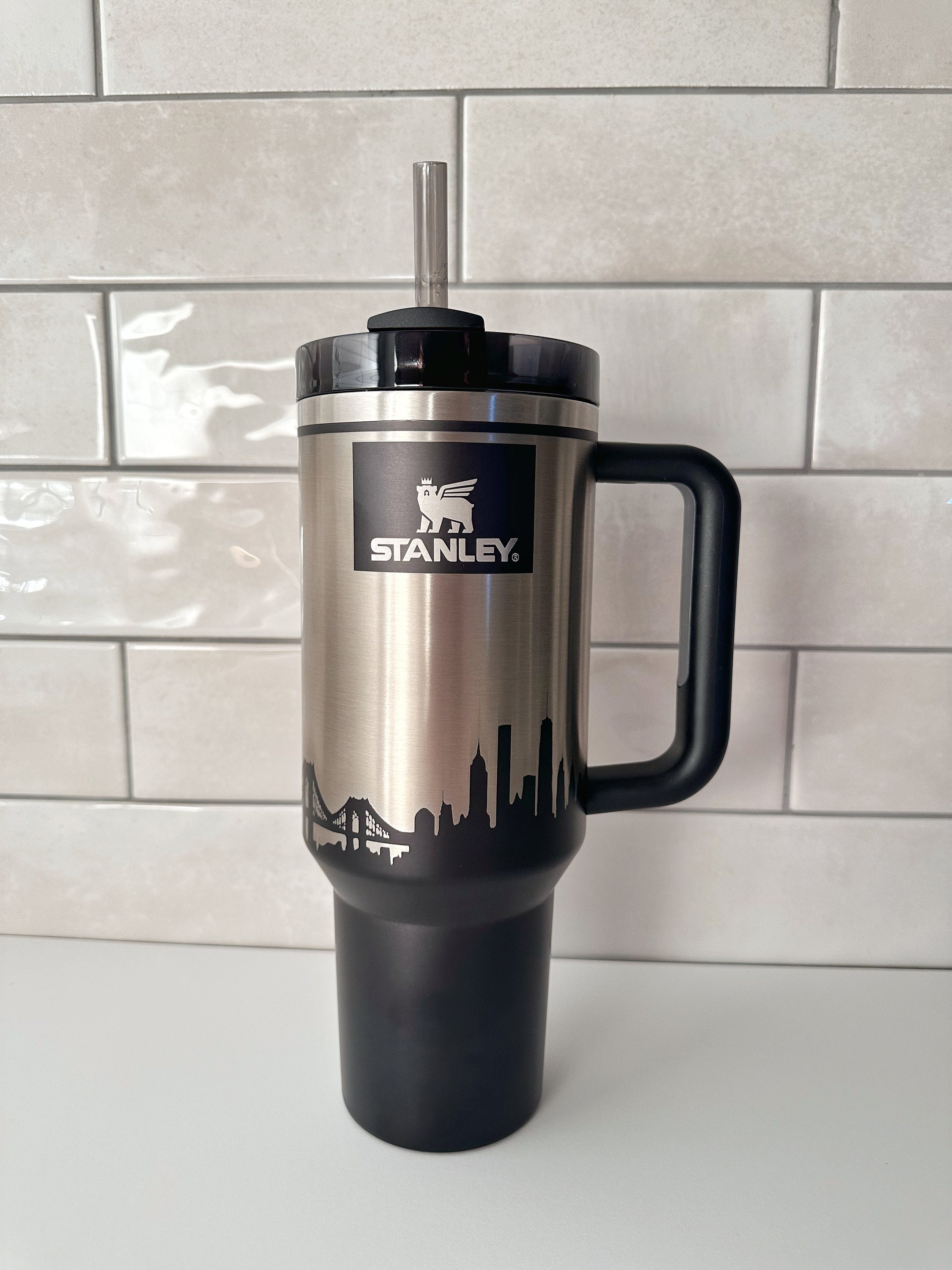 40oz Stanley Handle Mug With Straw Custom Logo or Design Personalized  Engraved Stainless Steel Travel Tumbler 