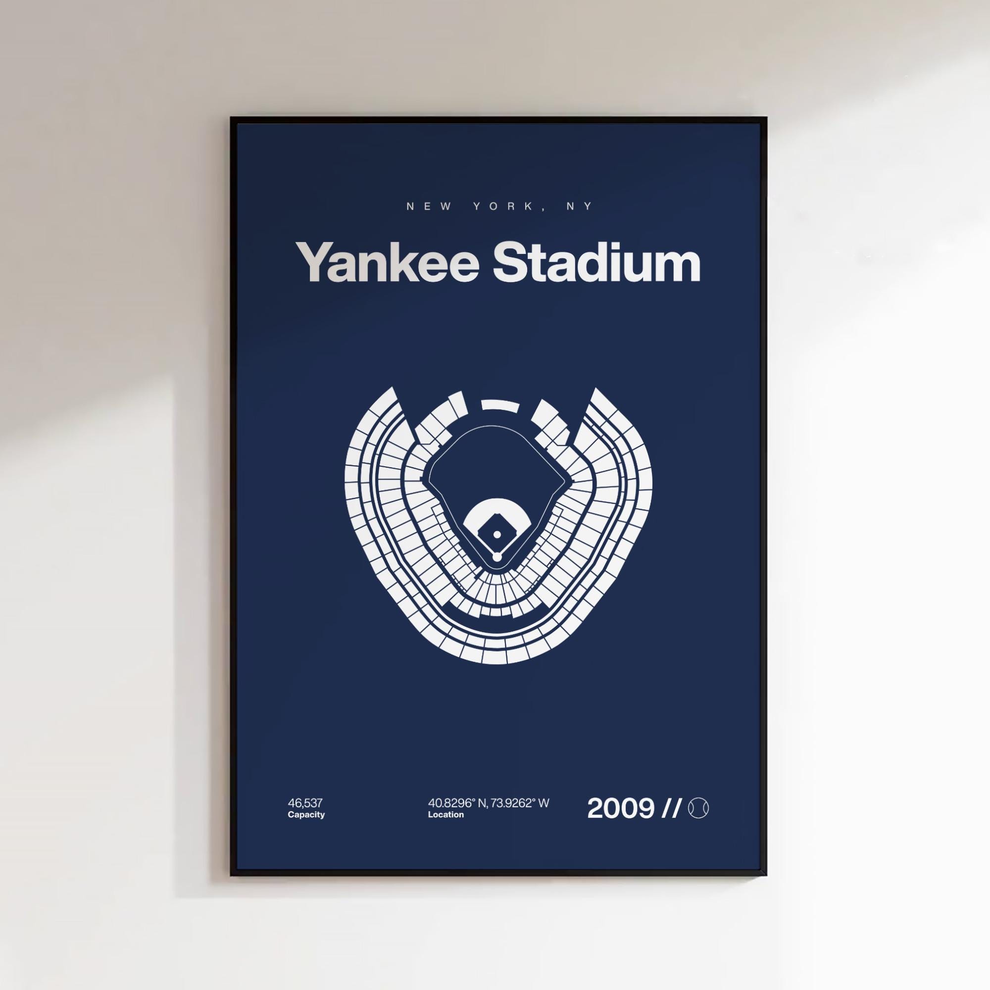 NY Yankees Poster, New York Yankee Stadium Print, Mid Century Modern Baseball Poster, Sport-Schlafzimmer-Poster, Minimalistische Büro-Wandkunst