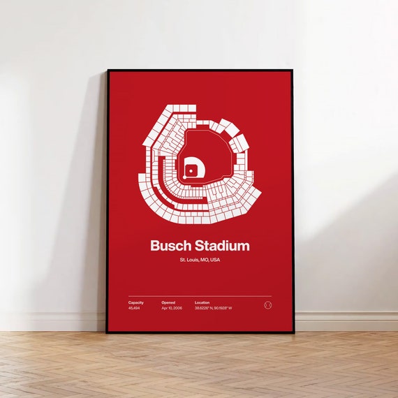 St Louis Cardinals Poster Busch Stadium Print Seating Chart 