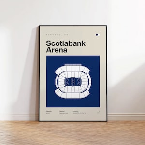 Toronto Maple Leafs Poster, Scotiabank Arena Arena Stadion Druck, Mid Century Modern Hockey Poster, Sport Schlafzimmer Kunst, Minimalistische Büro Wandkunst