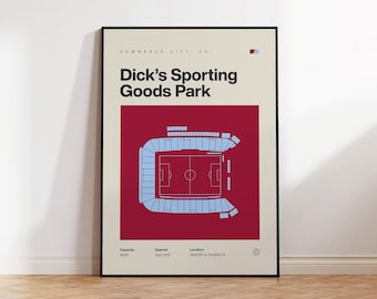 Superschöne Dekoration für Kinder von 2018, Rockwell Indianer Poster, Dick's Sporting Goods Park, MLS Druck, Mid Century Modern Wandkunst, Fußballgeschenk, Sport Poster