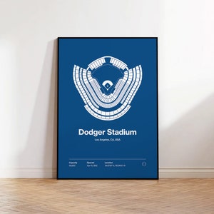 Los Angeles Dodgers, LA Dodger Stadium Print, MLB Poster, Mid-Century Modern Baseball Wall Art, Baseball Gift, Sports Bedroom Posters