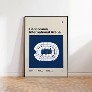Tampa Bay Lightning Poster, Benchmark International Arena Print, Mid Century Modern Hockey, Sport Bedroom Poster, Minimalist Office Wall Art