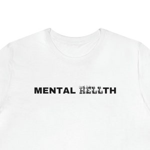 Mental Hellth | Mental Health Funny Hell Graphic T Shirt | Satan Satanic Gift Short Sleeve Tee