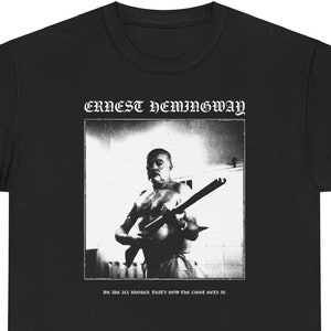 Ernest | Punk Metal Parody Graphic T Shirt | Author Writer Gift Short Sleeve Tee