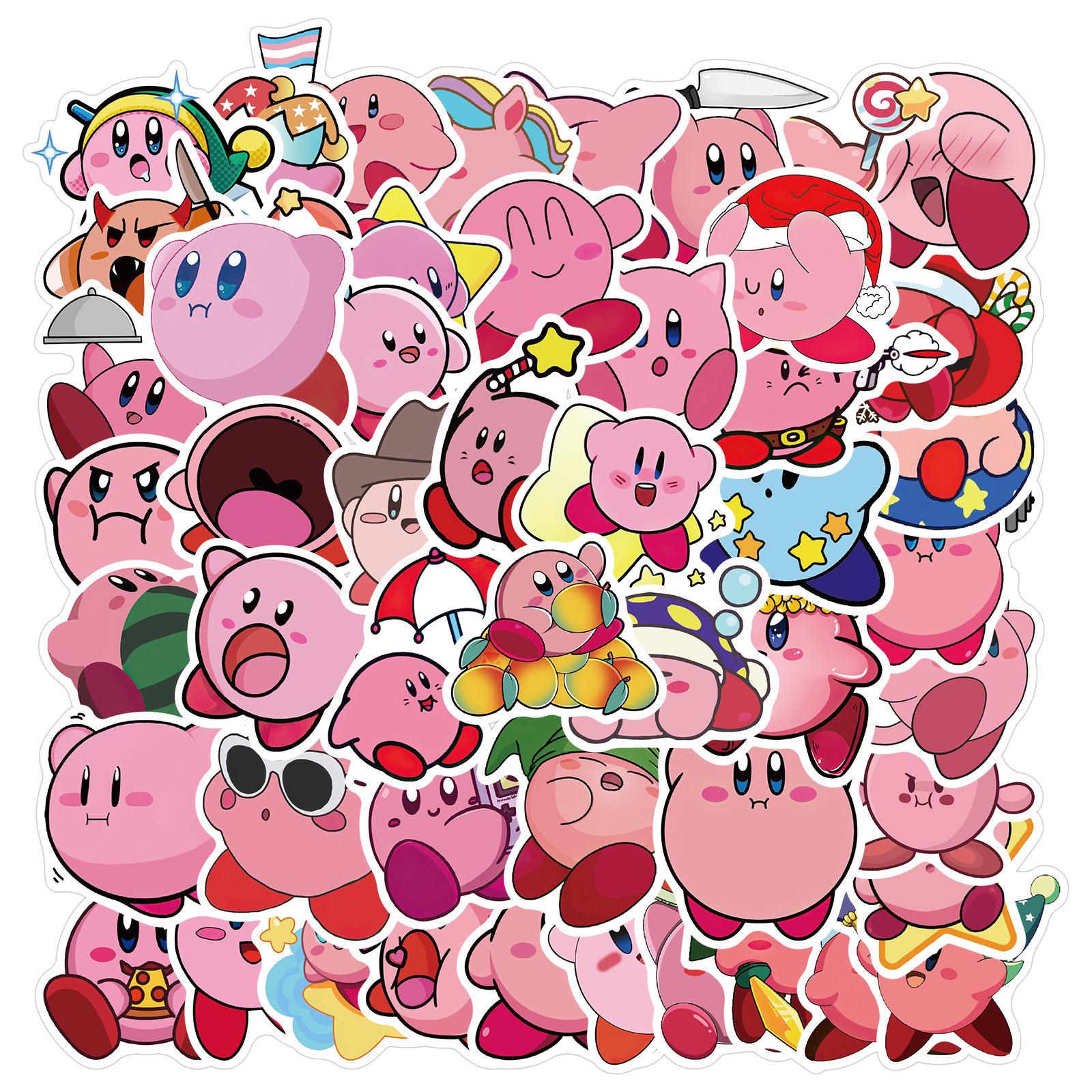 Cute Kirby Stickers Kawaii Nintendo Decals for Laptop Etsy