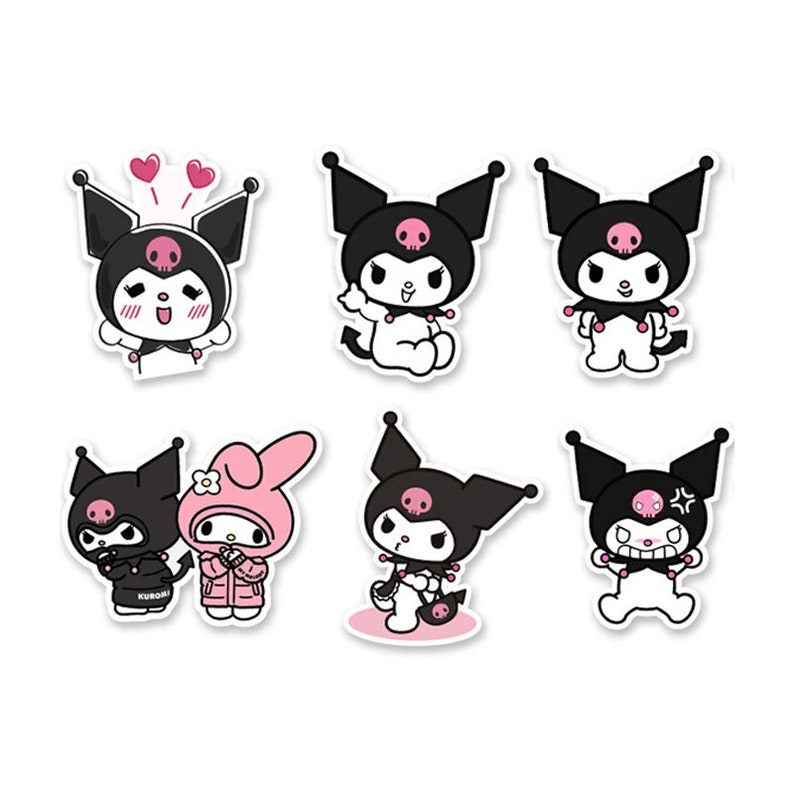 Kawaii Kuromi Stickers Cute Anime Sanrio Hello Kitty Etsy Canada