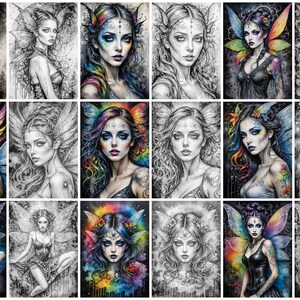 Fairy Creed Coloring Book: Grayscale Fairies, Assassin Style (PDF ...