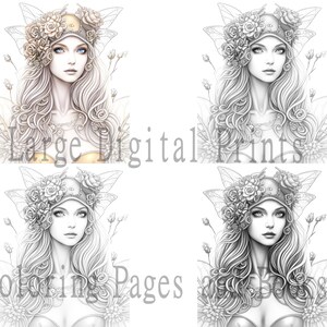 Flower Fairies Coloring Book Printable Coloring Page for Adult Coloring ...